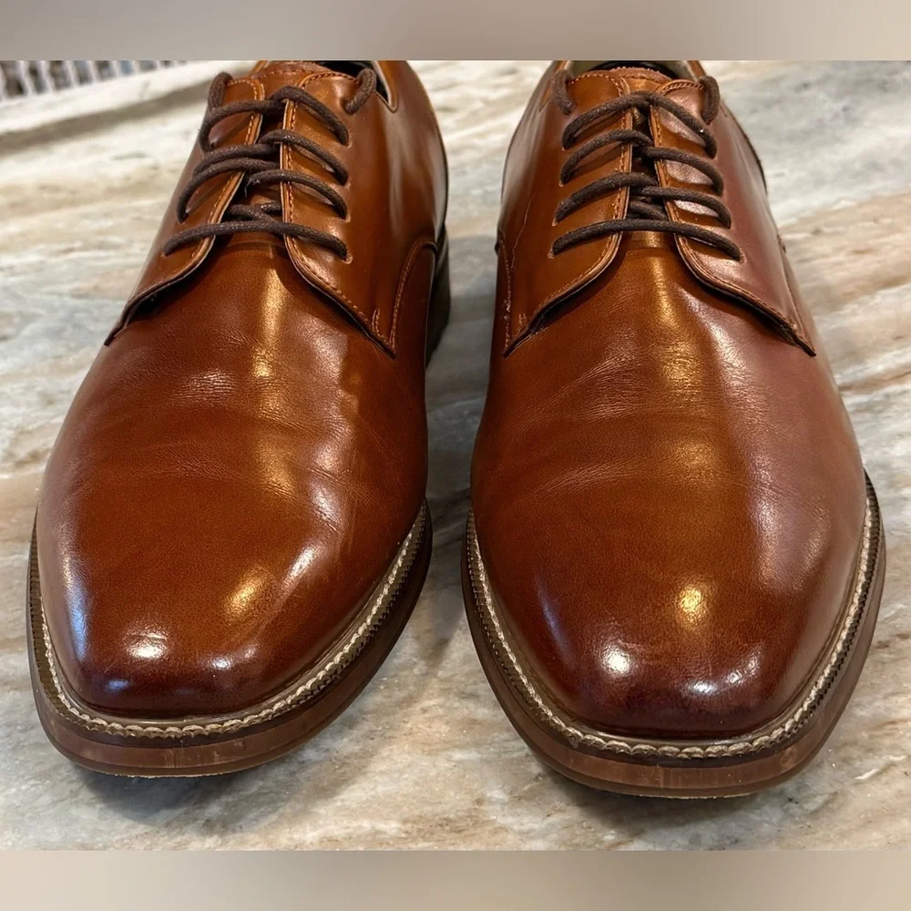 Men’s JOSEPH ABBOUD Brown leather Oxford dress shoes- Size 10D